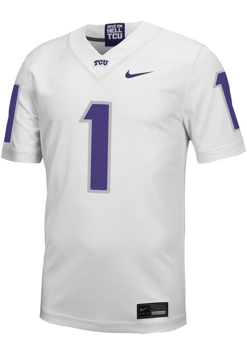 Nike TCU Horned Frogs White Game Replica Jersey - 19867892