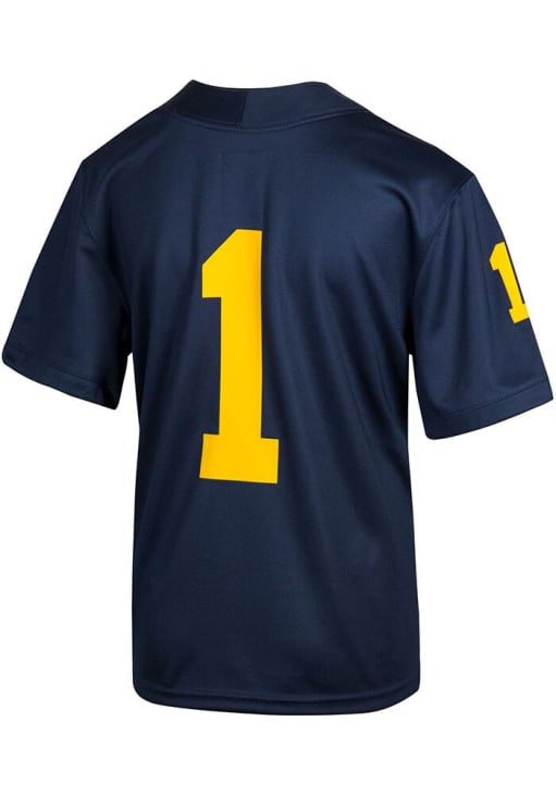 Nike Toddler BLUE Michigan Wolverines Replica No 1 Football Jersey