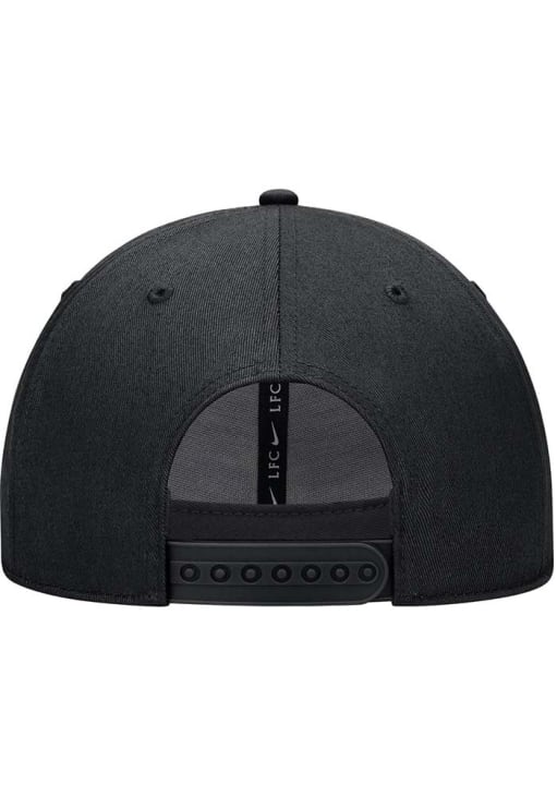 Liverpool FC Nike BLACK Alt Logo Pro Flat Bill Snapback Hat - 19869299