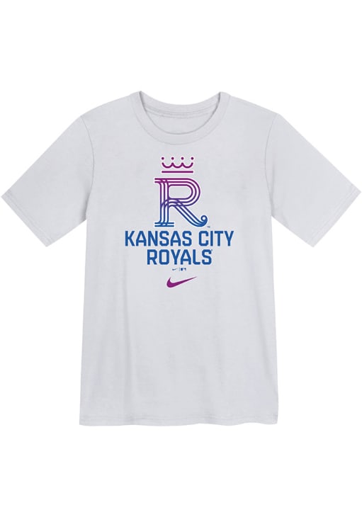 Kansas City Royals Nike Boys White Nike City Connect Short Sleeve