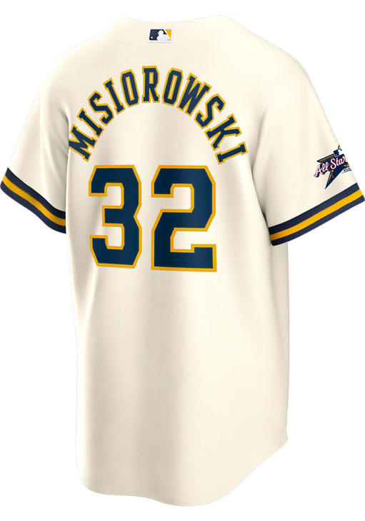 Jacob Misiorowski Milwaukee Brewers Mens Replica IVORY Home Jersey