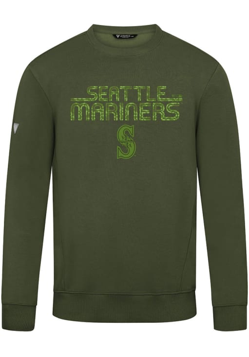 Levelwear Seattle Mariners Mens GREEN Zane Lanes Camo Crew