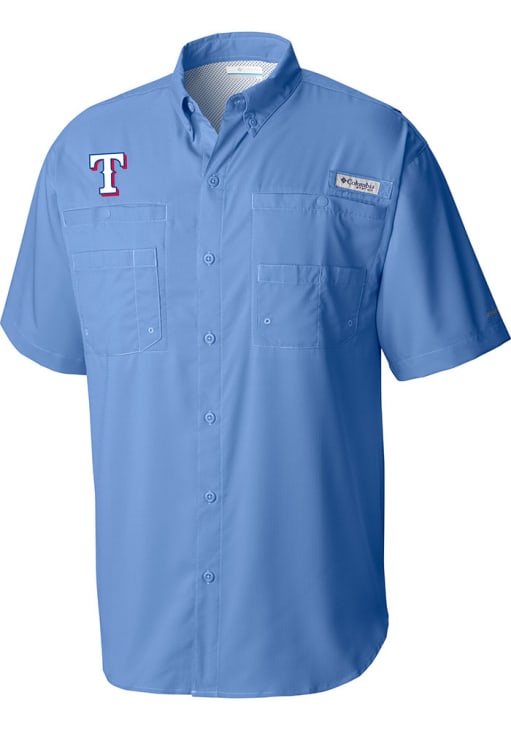 Chemise Columbia PFG Tamiami Omni-Shield, Manches Courtes, Bleue, Taille S, Neuve