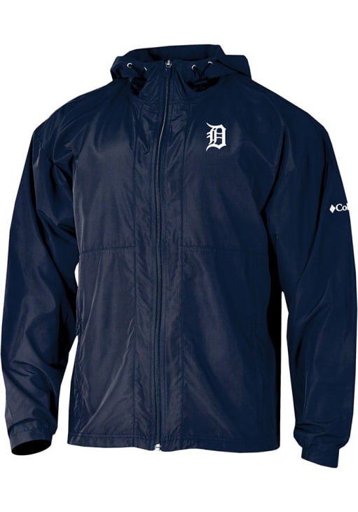 Columbia Detroit Tigers Mens NAVY Prodigy Windbreaker Light Weight