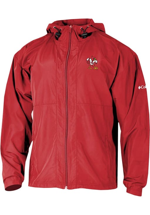Columbia Louisville Cardinals Mens Red Prodigy Windbreaker Light