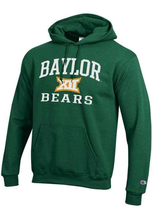 Champion Baylor Bears Mens DARKGREEN B12 Arch Powerblend Hoodie