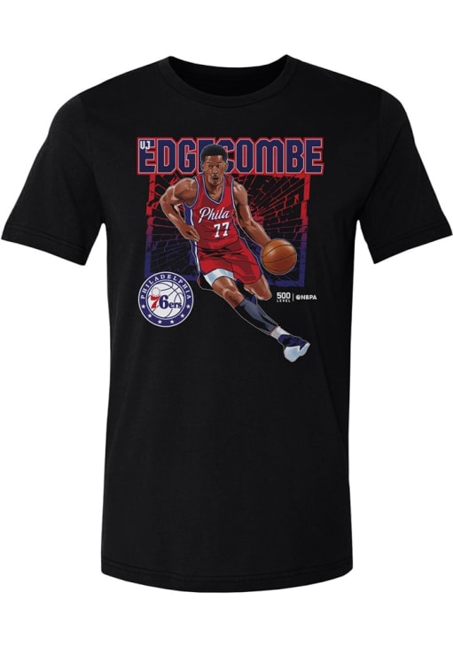 VJ Edgecombe Philadelphia 76ers BLACK Shattered Short Sleeve