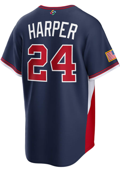 Bryce Harper USA Mens NAVY World Baseball Classic Limited Baseball