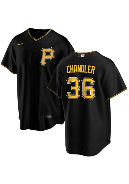 Bubba Chandler Pittsburgh Pirates Mens Replica BLACK Alt Jersey