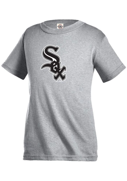 Chicago White Sox Youth HEATHER GREY Primary Logo Short Sleeve Tee