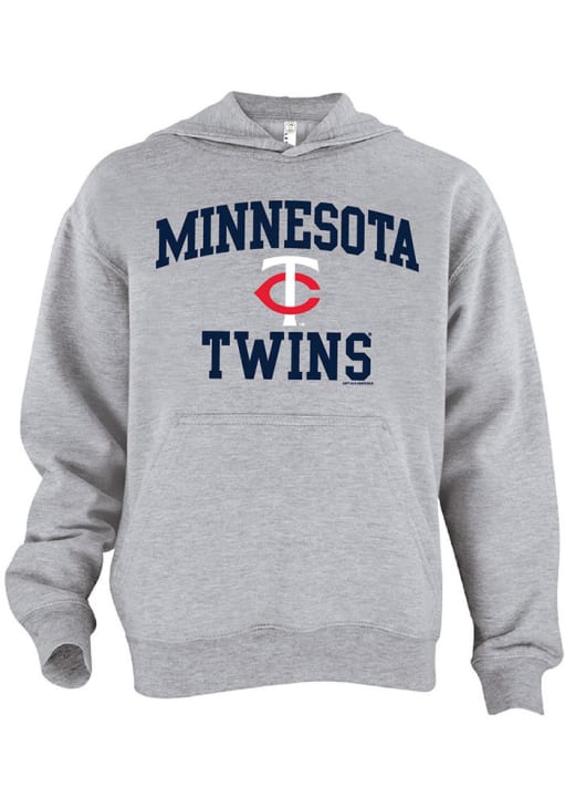 Minnesota Twins Youth HEATHERGREY #1 Design Long Sleeve Hoodie