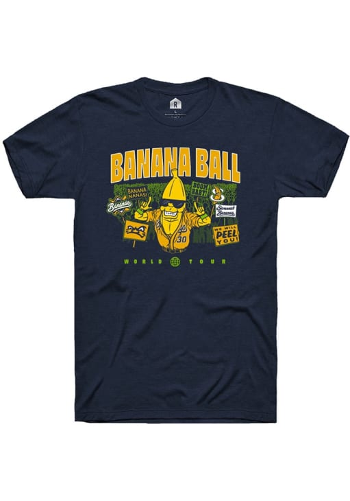 Rally Savannah Bananas NAVY Banana Land Short Sleeve T Shirt