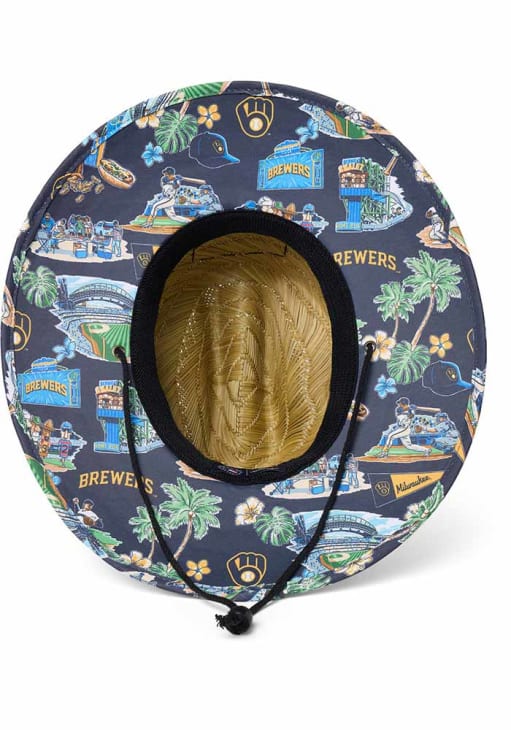 Reyn Spooner Milwaukee Brewers BROWN Scenic Straw Bucket Hat