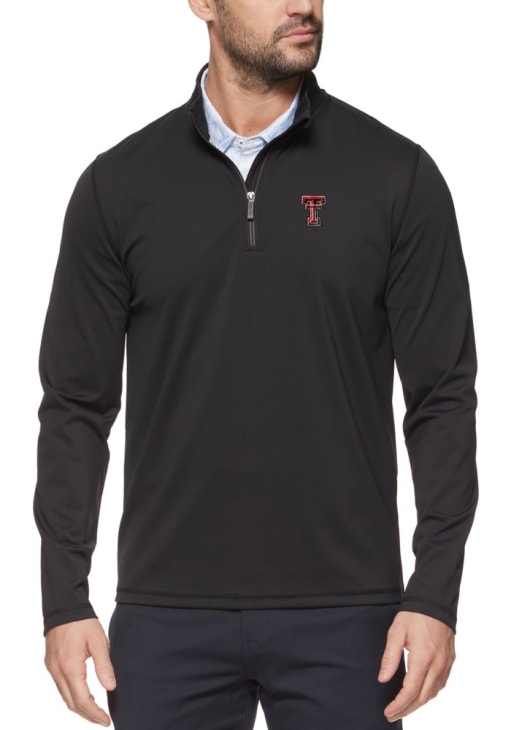 Texas Tech Red Raiders Mens BLACK Journey Performance Mock Neck