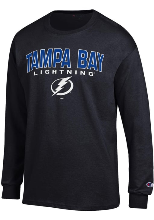 Champion Tampa Bay Lightning Jersey Long Sleeve T Shirt BLACK