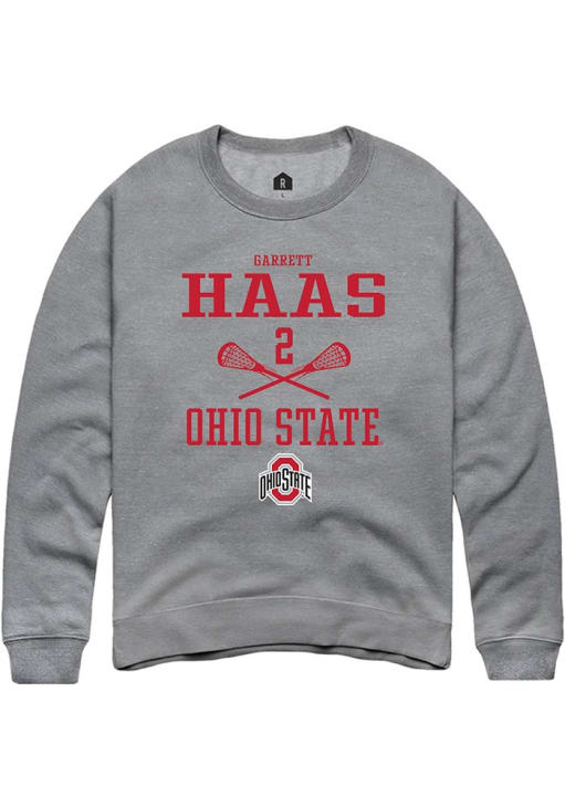 Garrett Haas Mens GRAPHITE Ohio State Buckeyes NIL Sport Icon Long