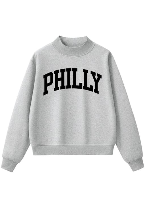 Philadelphia Summit Sportswear Crew Sweatshirt Womens GREY