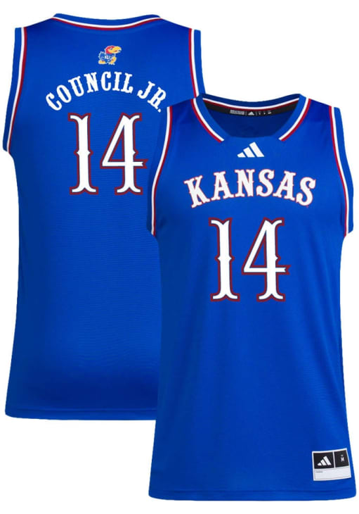 Melvin Council Jr. Kansas Jayhawks ROYAL NIL Name And Number
