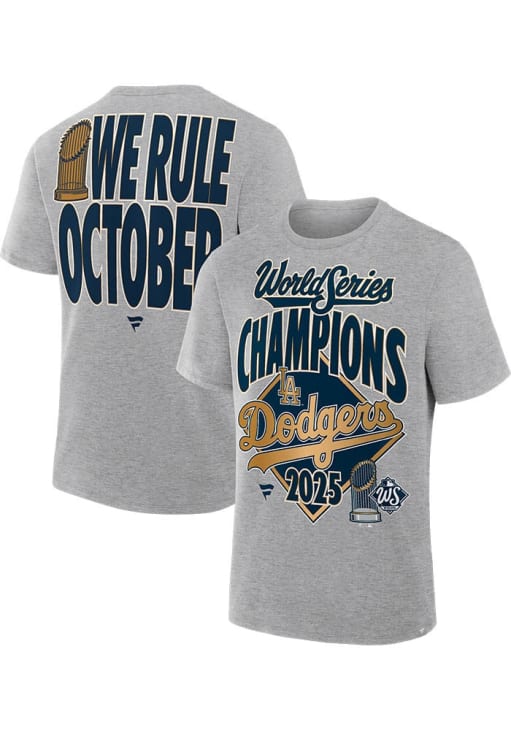 LA Dodgers ワールドシリーズ チャンピオン Tシャツ S グレー　96 Los Angeles Dodgers Mens GREY HEATHER 2025 World Series Champions