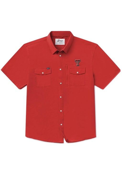 Texas Tech Red Raiders Mens Snaps Short Sleeve Red Tailgater Button Down Shirt - 261871507 Texas Tech Red Raiders Mens Snaps Short Sleeve Red Tailgater Button Down Shirt - 261871507