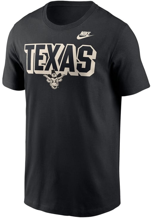 Nike Texas Longhorns Black Cotton Short Sleeve T Shirt