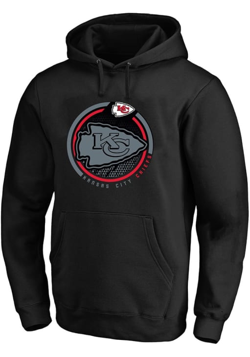 Kansas City Chiefs Mens Pullover Hood BLACK Hoodie - 2651713