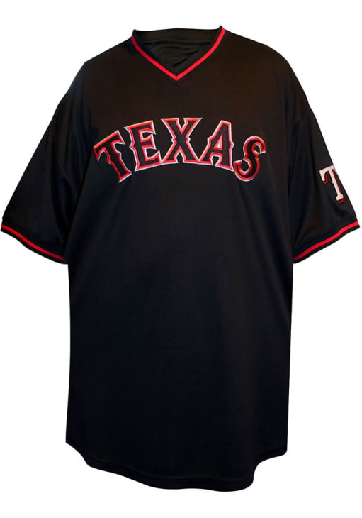 Texas Rangers BLACK Pop Team Name Jersey Big and Tall - 2652296
