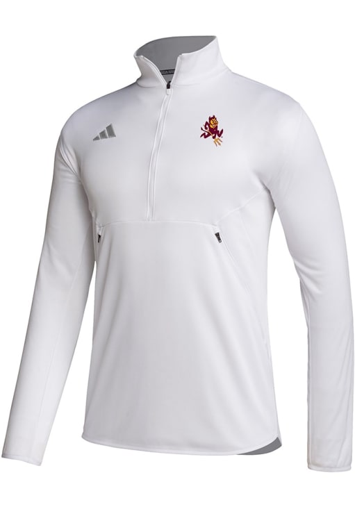 Adidas Arizona State Sun Devils Mens WHITE Sideline Knit Sparky