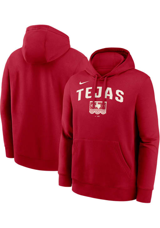 RED FCRB    NIKE  パーカー Nike Texas Rangers Mens Red Fanwear City Connect Club Hoodie - 2734229