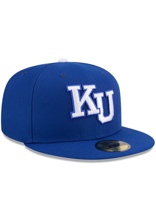 New Era Kansas Jayhawks Mens Blue NCAA AC 59FIFTY Fitted Hat