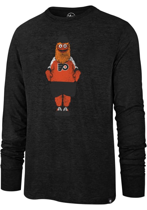 47 Philadelphia Flyers Black Mascot Long Sleeve Fashion T Shirt