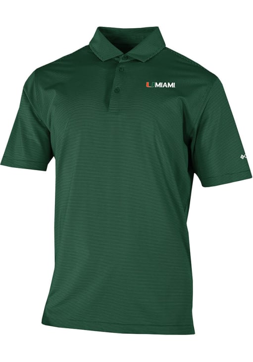 Columbia Miami Hurricanes Mens Heat Seal Double Hit GREEN Short