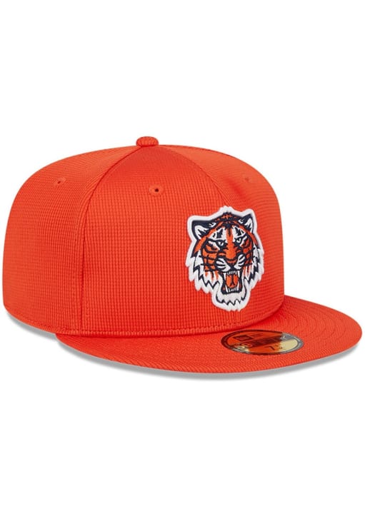 Detroit Tigers Mens 2024 Pivot Mesh Spring Training 59FIFTY ORANGE