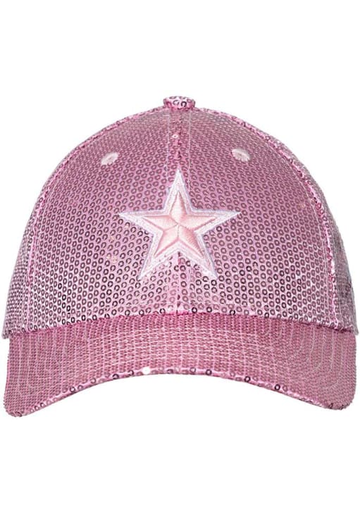 Dallas Cowboys New Era Womens PINK Sequin 9FORTY Adjustable  display picture 3