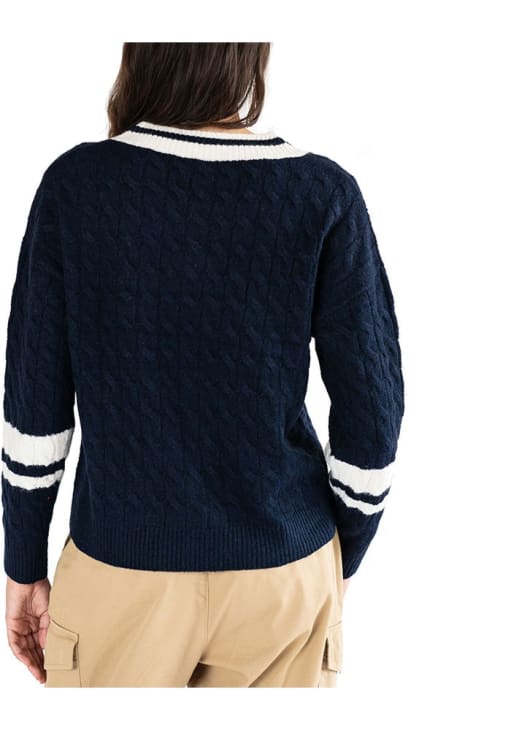 トップス PHIGVEL OLD BORDER KNIT D.NAVY Notre Dame Fighting Irish Lusso Sweater Womens NAVY Stella Long