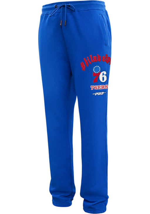 Philadelphia 76ers Mens Pro Standard ROYAL Old English Sweatpants