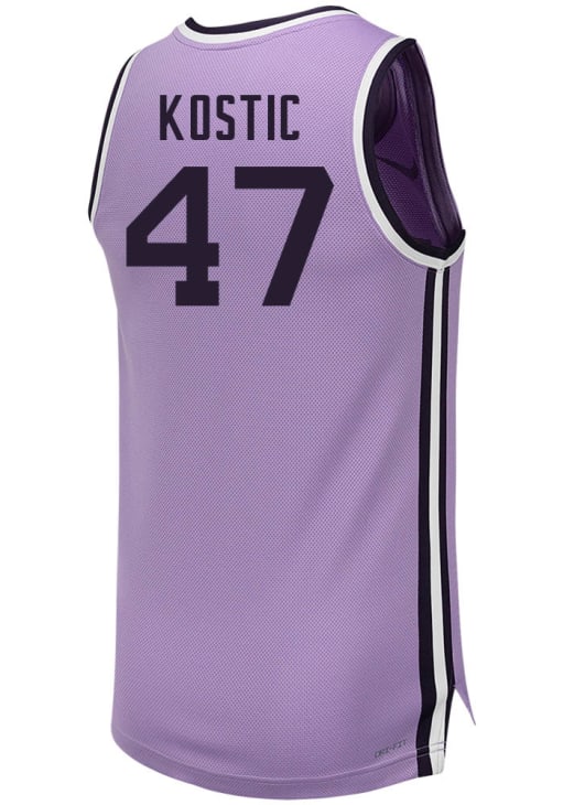 Andrej Kostic Mens LAVENDER K-State Wildcats NIL Name And Number