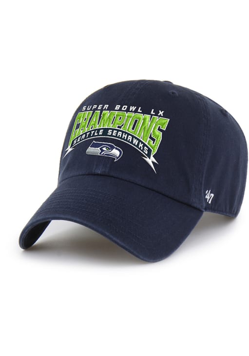 47 Seattle Seahawks NAVY Super Bowl LX Champions Clean Up