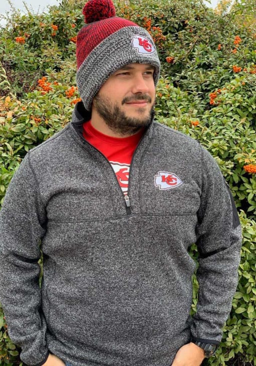 Antigua Kansas City Chiefs Mens BLACK Fortune Pullover - 32304512