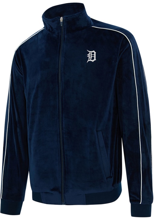 Concepts Sport Detroit Tigers Mens NAVY Velour Track Jacket