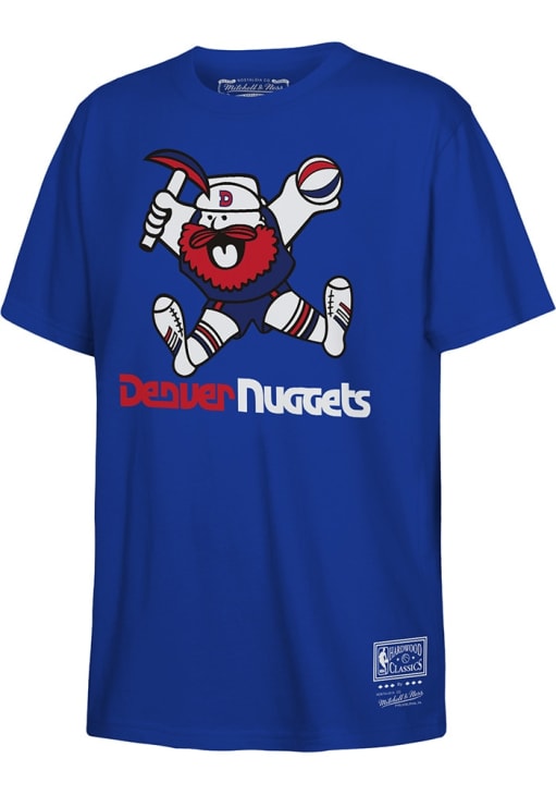 Mitchell and Ness Denver Nuggets Youth BLUE Miner Short Sleeve Tee