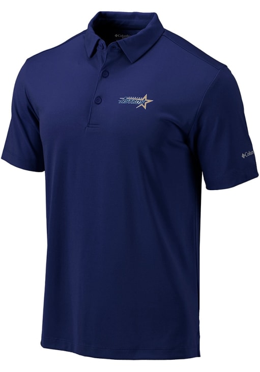Columbia Houston Astros Mens Retro Drive NAVY Short Sleeve Polo