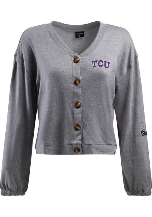 Hype and Vice Womens HEATHERGREY TCU Horned Frogs Ace Long Sleeve