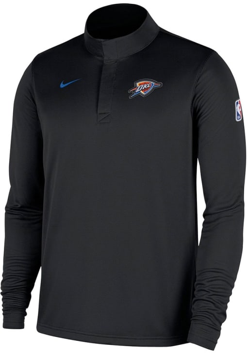 kyu Nike Oklahoma City Thunder Mens BLACK Primary Logo Pullover