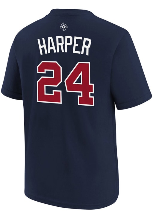 Bryce Harper USA Youth BLUE World Baseball Classic NN Short Sleeve