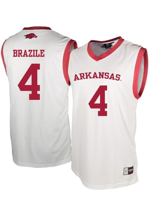 Trevon Brazile Arkansas Razorbacks White NIL Jersey - 346358143