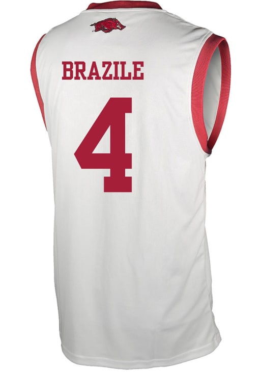 Trevon Brazile Arkansas Razorbacks White NIL Jersey - 346358143