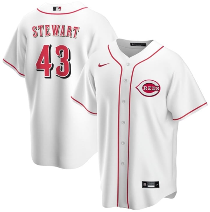 Sal Stewart Cincinnati Reds Mens Replica White Home Jersey - 346901583