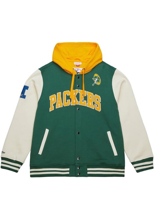 Mitchell and Ness Green Bay Packers Mens DARKGREEN Felt Applique