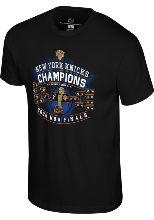 New York Knicks BLACK Finals Champions 2026 Bracket Short Sleeve T